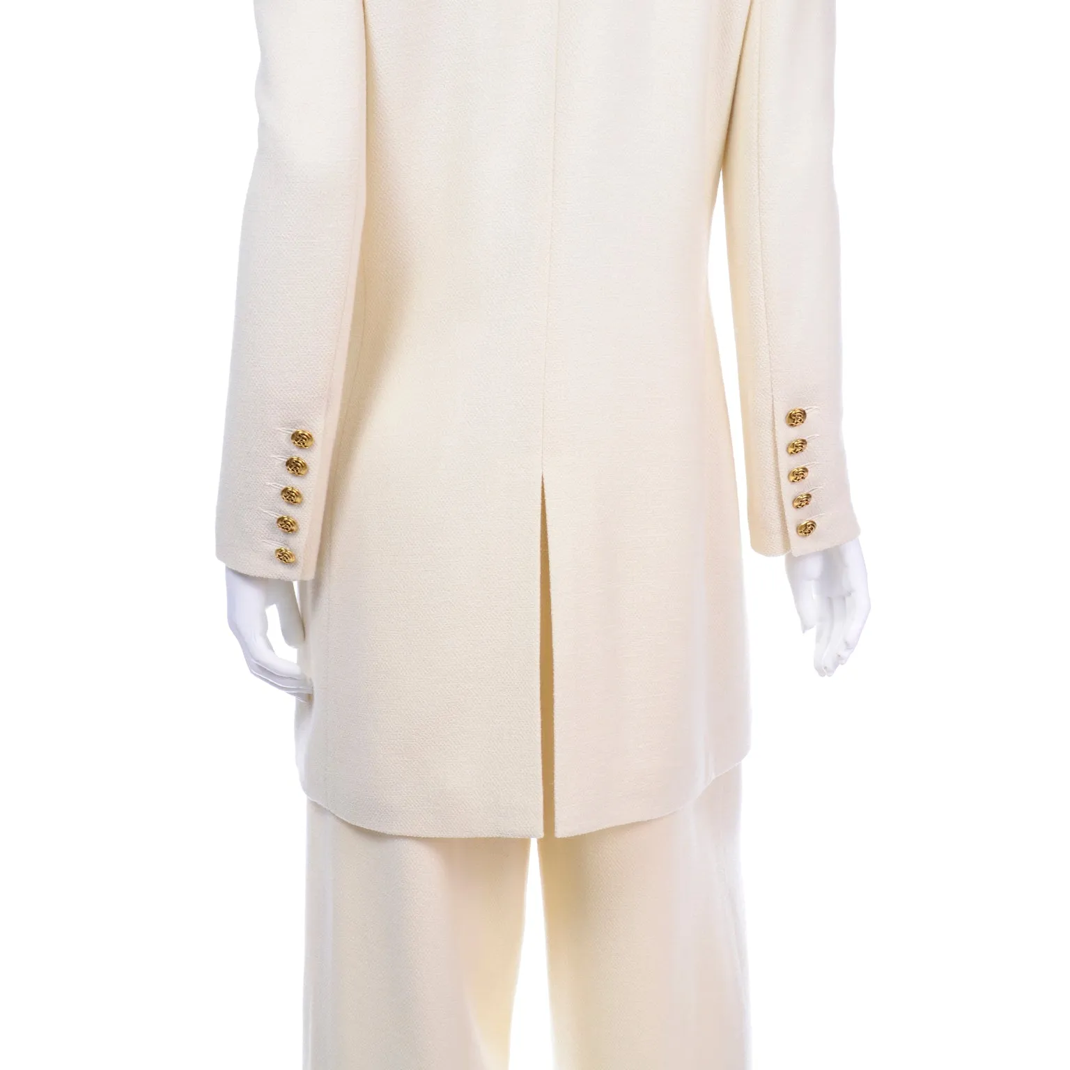 Sonia Rykiel Paris Vintage Ivory Trouser & Jacket Pantsuit