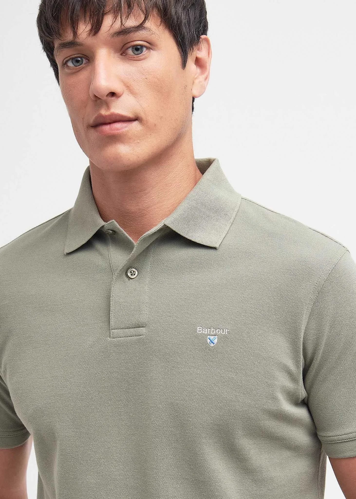 Sports polo - dusty green