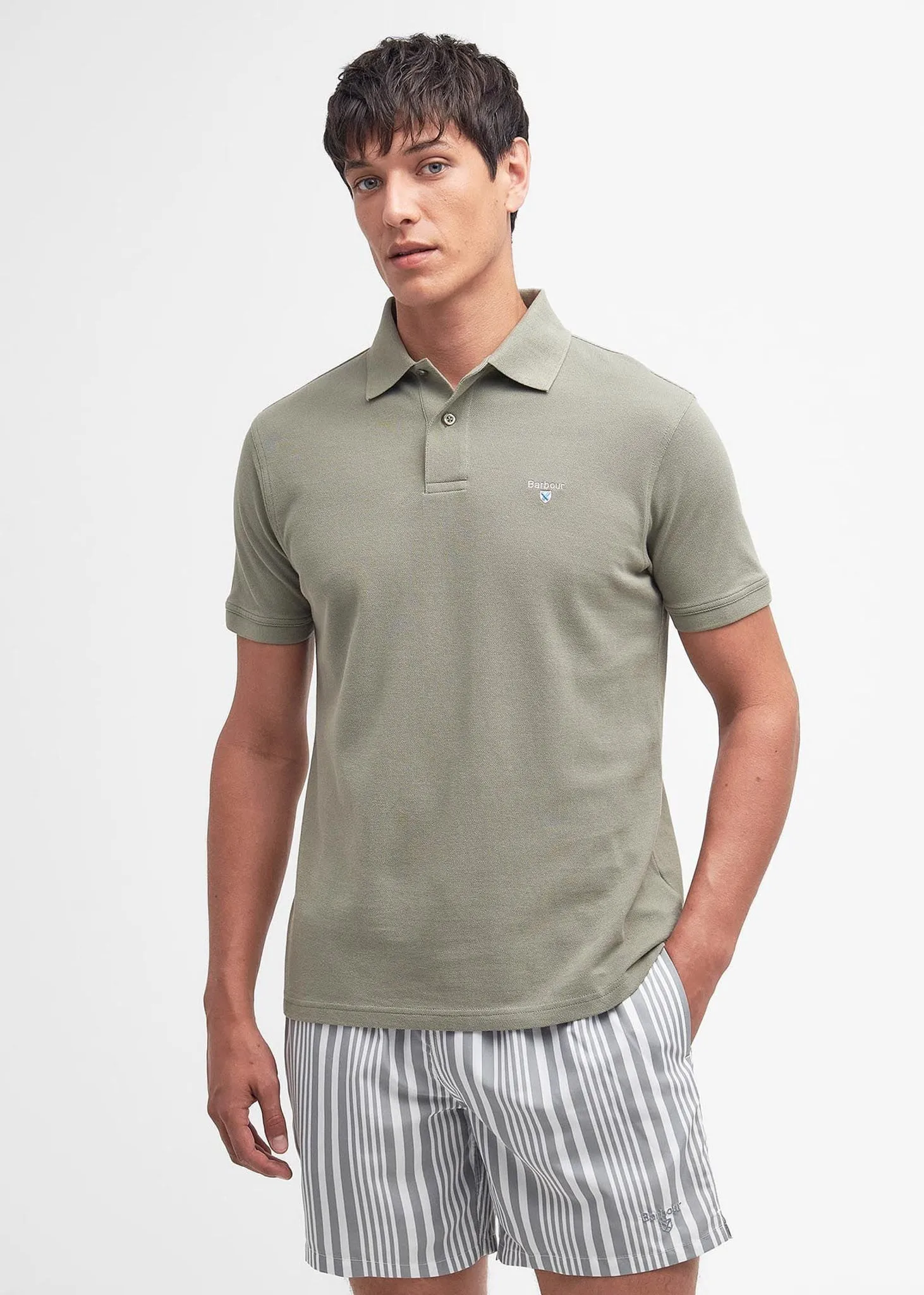 Sports polo - dusty green