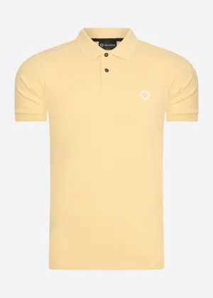 SS pique polo - mellow yellow