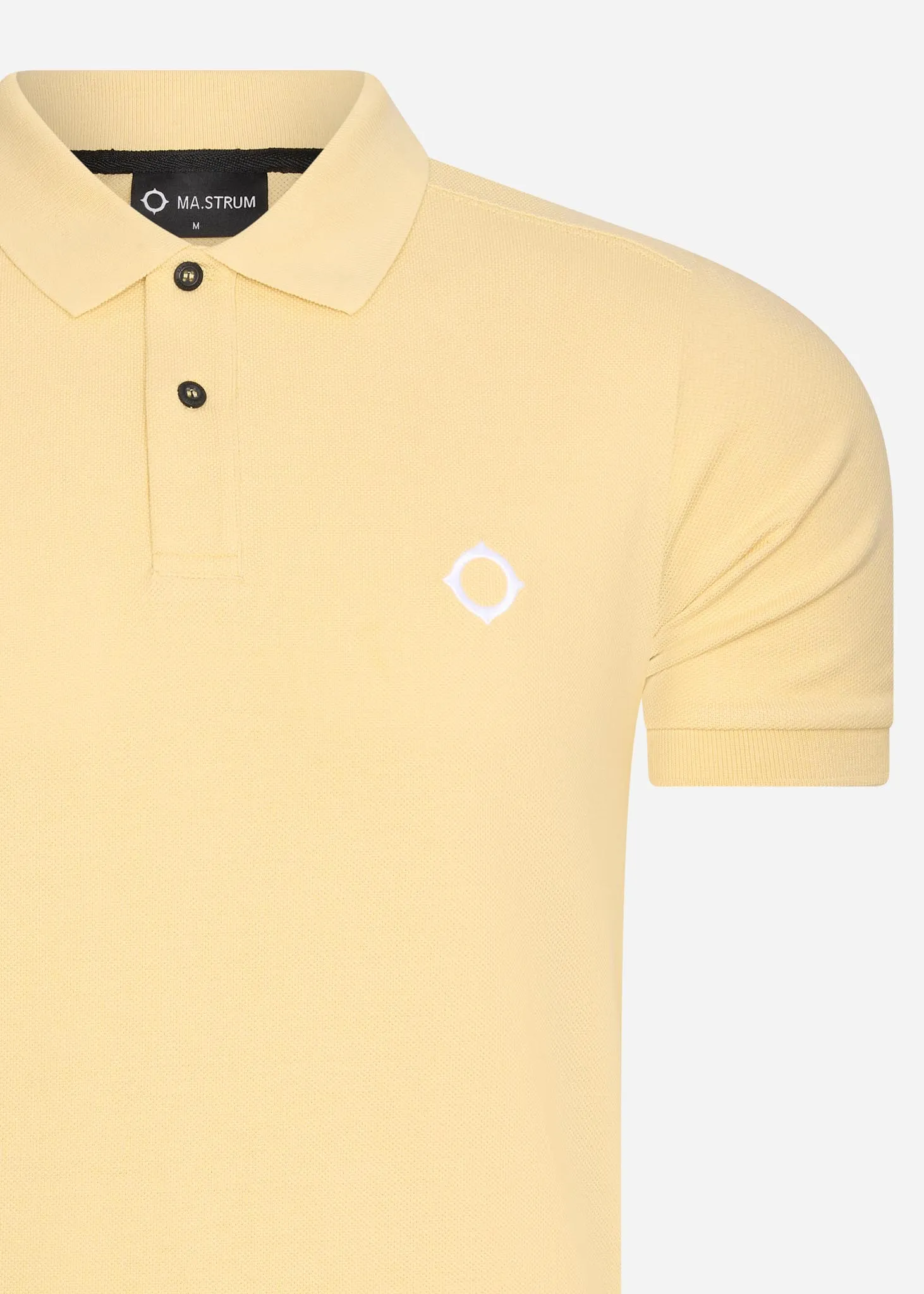 SS pique polo - mellow yellow