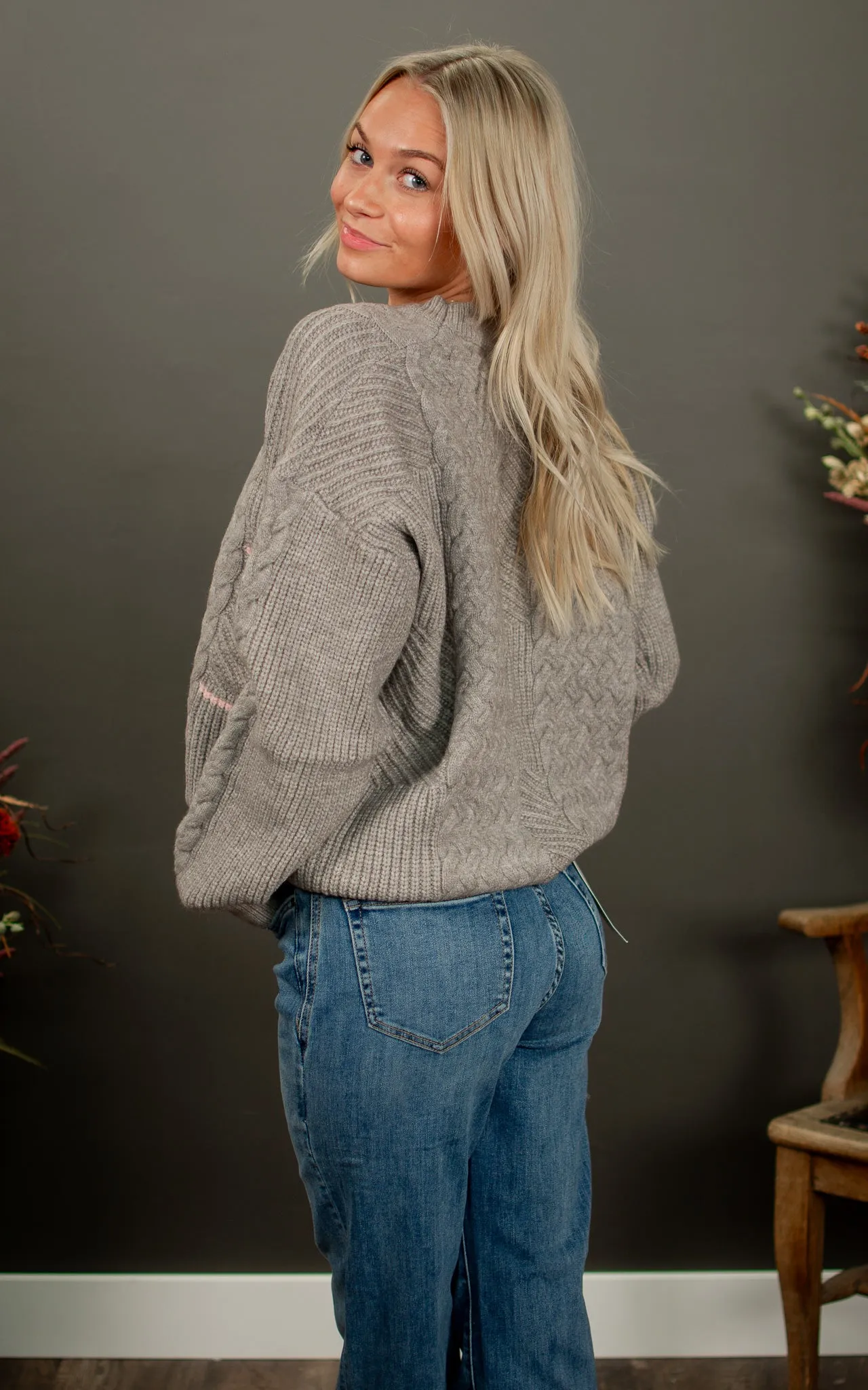 Sugar Plum Cable Sweater