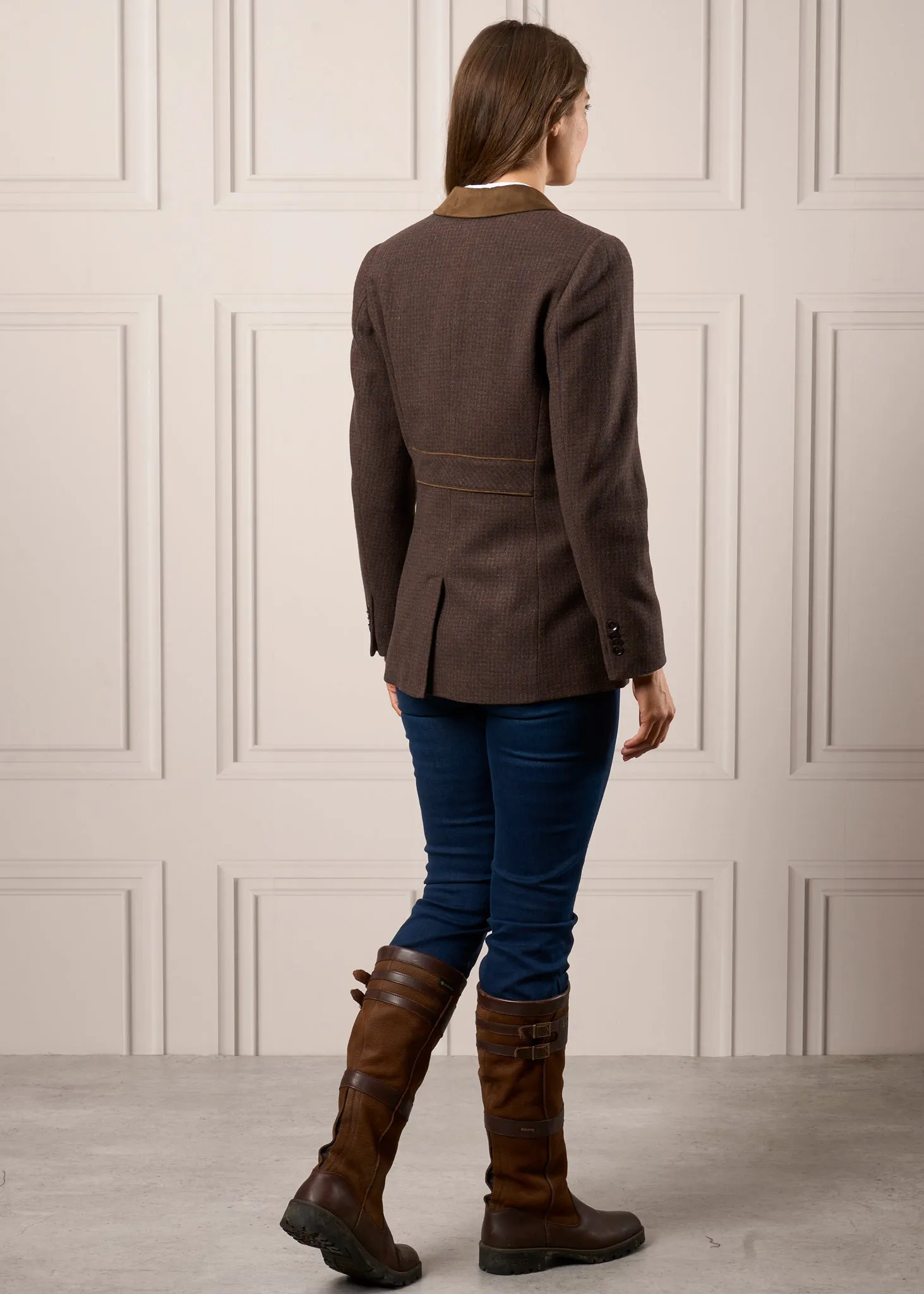 Surrey Ladies Tweed Blazer In Bramble - Regular Fit