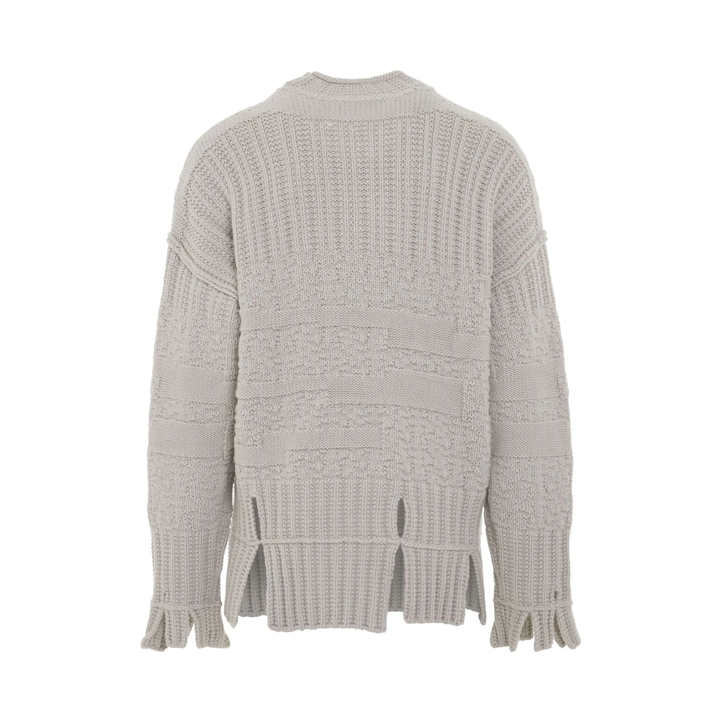 Textured Mock Neck Sweater in Bone