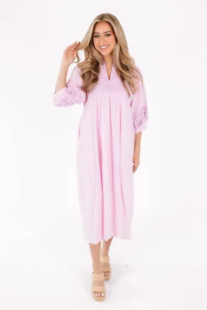 The Blanche Midi Dress - Light Pink