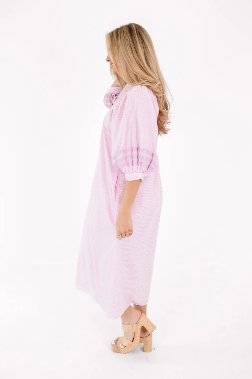 The Blanche Midi Dress - Light Pink