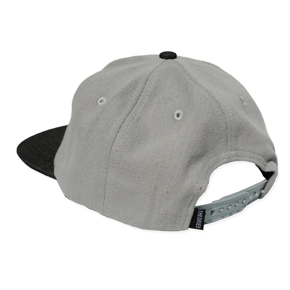 Theories Paranormal Snapback Hat Grey Denim