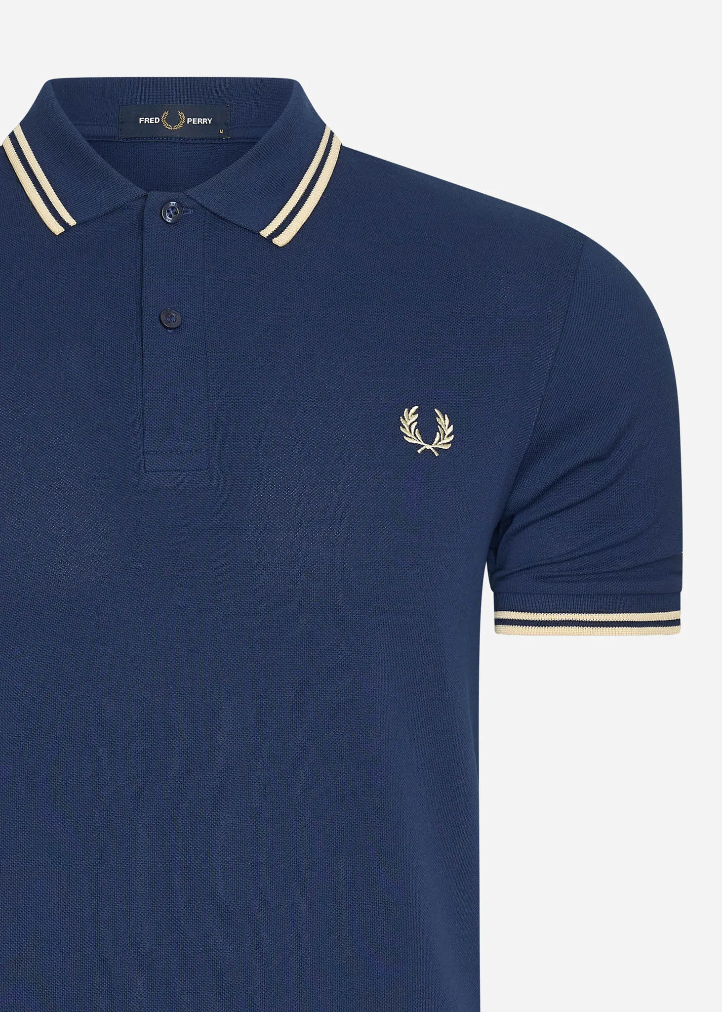 Twin tipped Fred Perry shirt - french navy ice cream