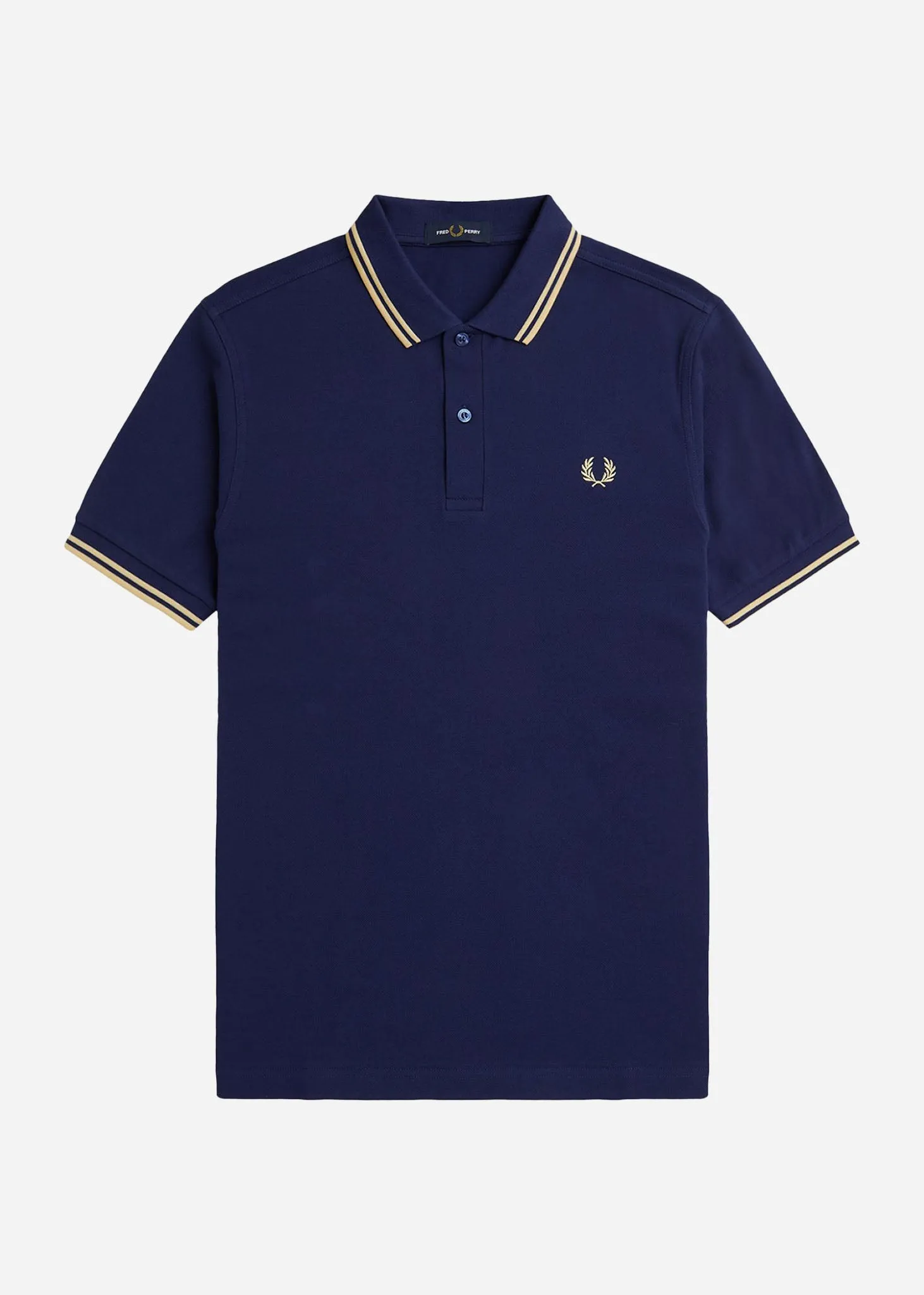 Twin tipped Fred Perry shirt - french navy ice cream