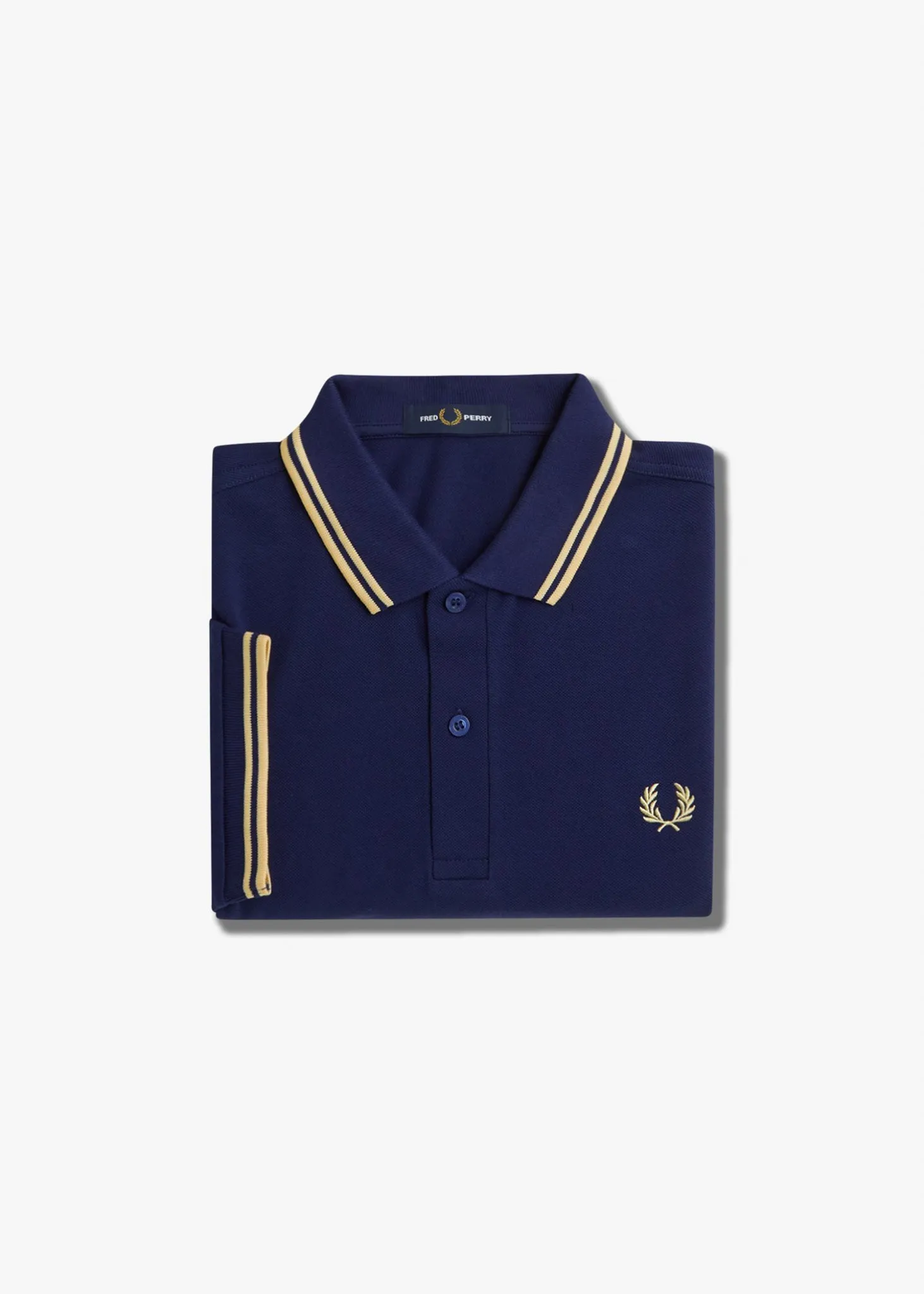 Twin tipped Fred Perry shirt - french navy ice cream