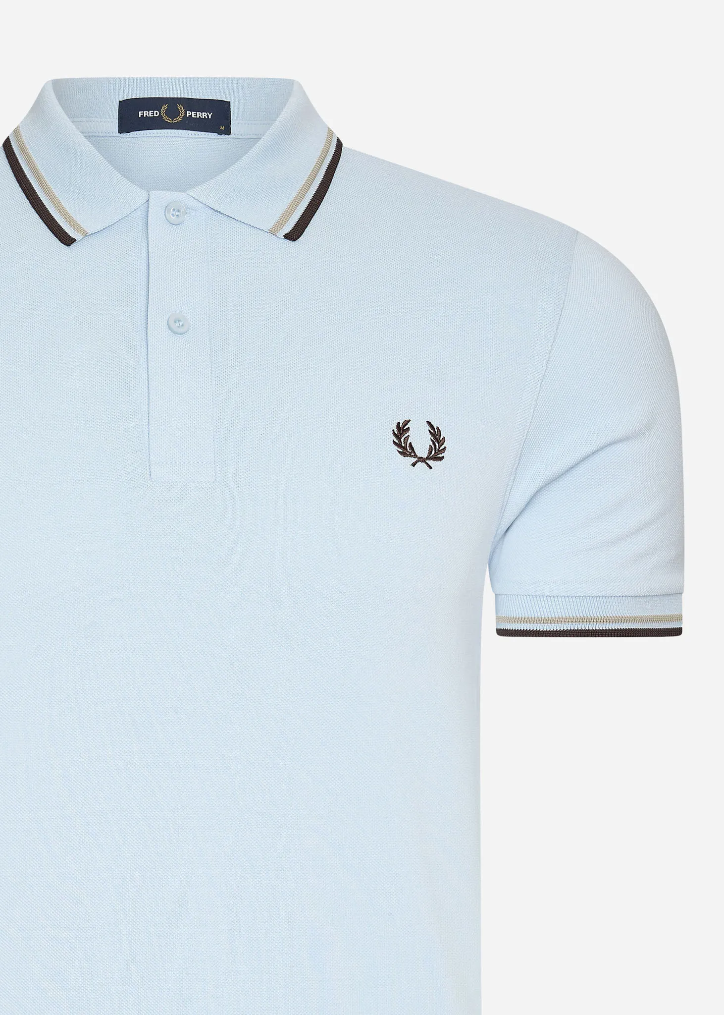 Twin tipped Fred Perry shirt - light smoke warm green