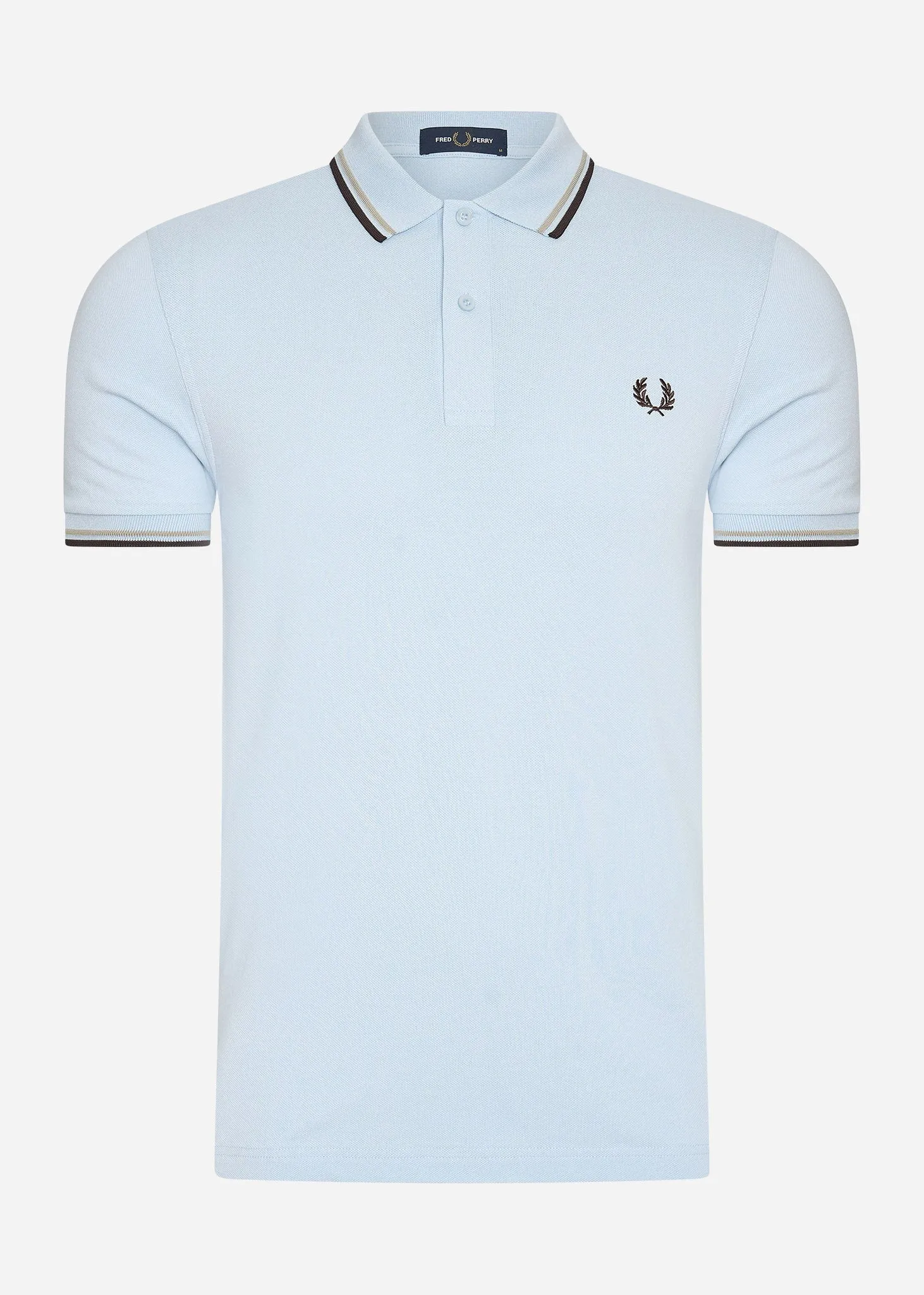 Twin tipped Fred Perry shirt - light smoke warm green