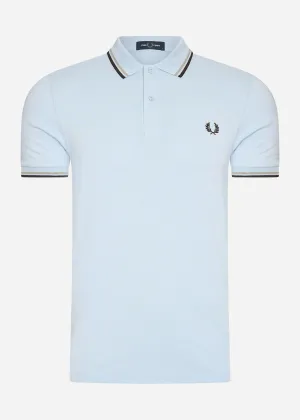 Twin tipped Fred Perry shirt - light smoke warm green