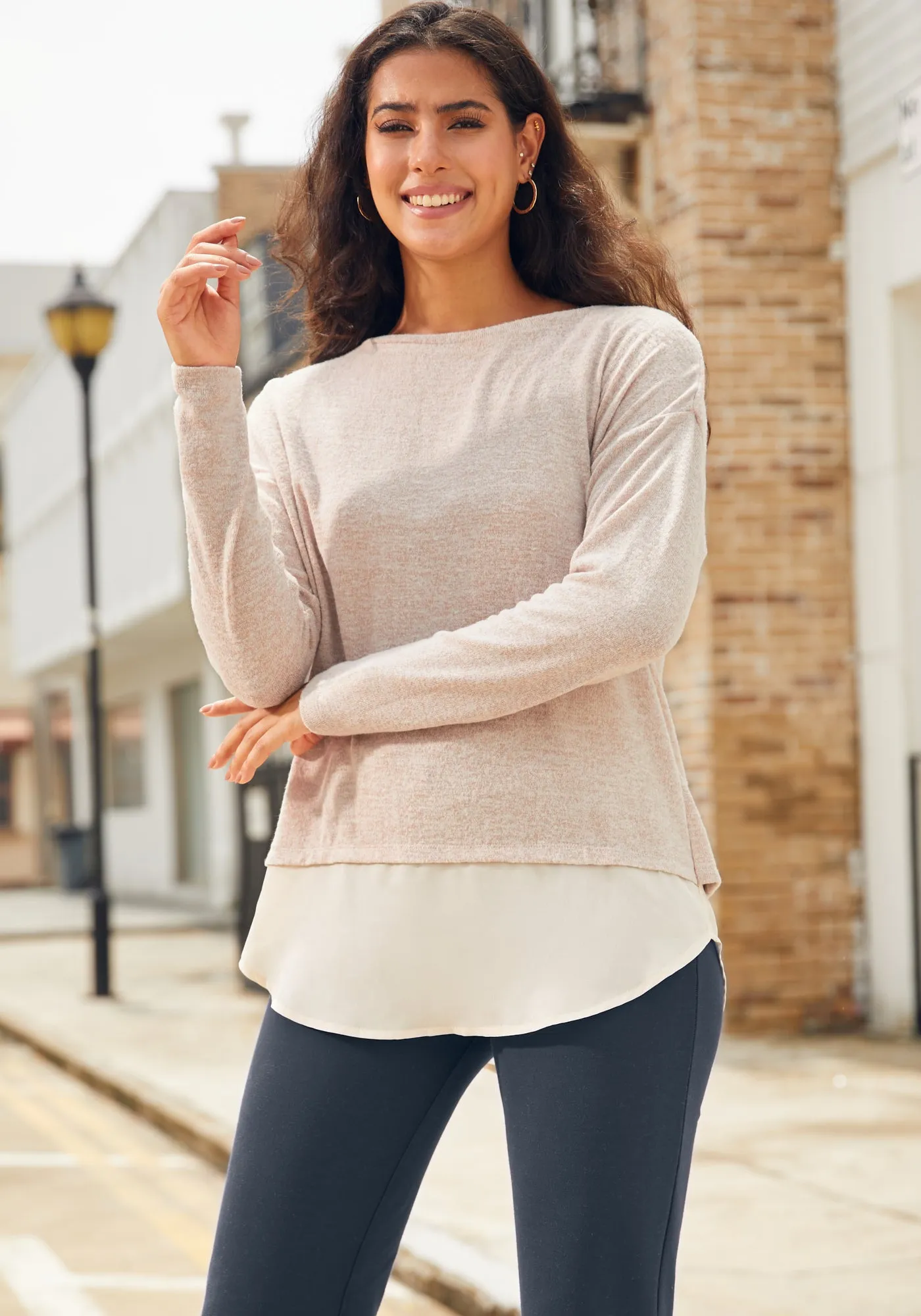 UltraEase Layered Boatneck (Ivory)