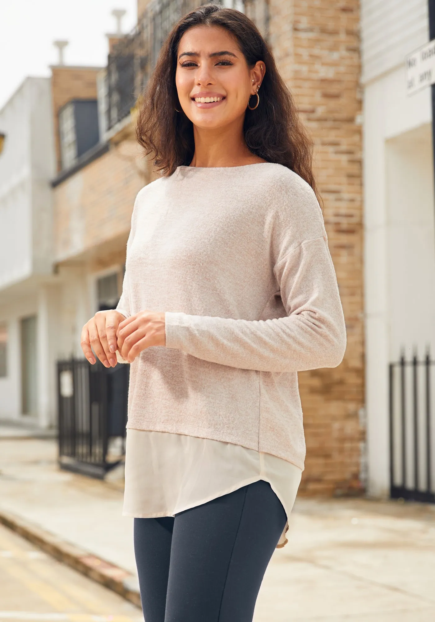 UltraEase Layered Boatneck (Ivory)