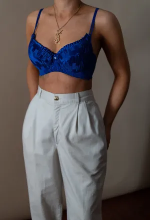 Upcycled Bright Blue Bralette