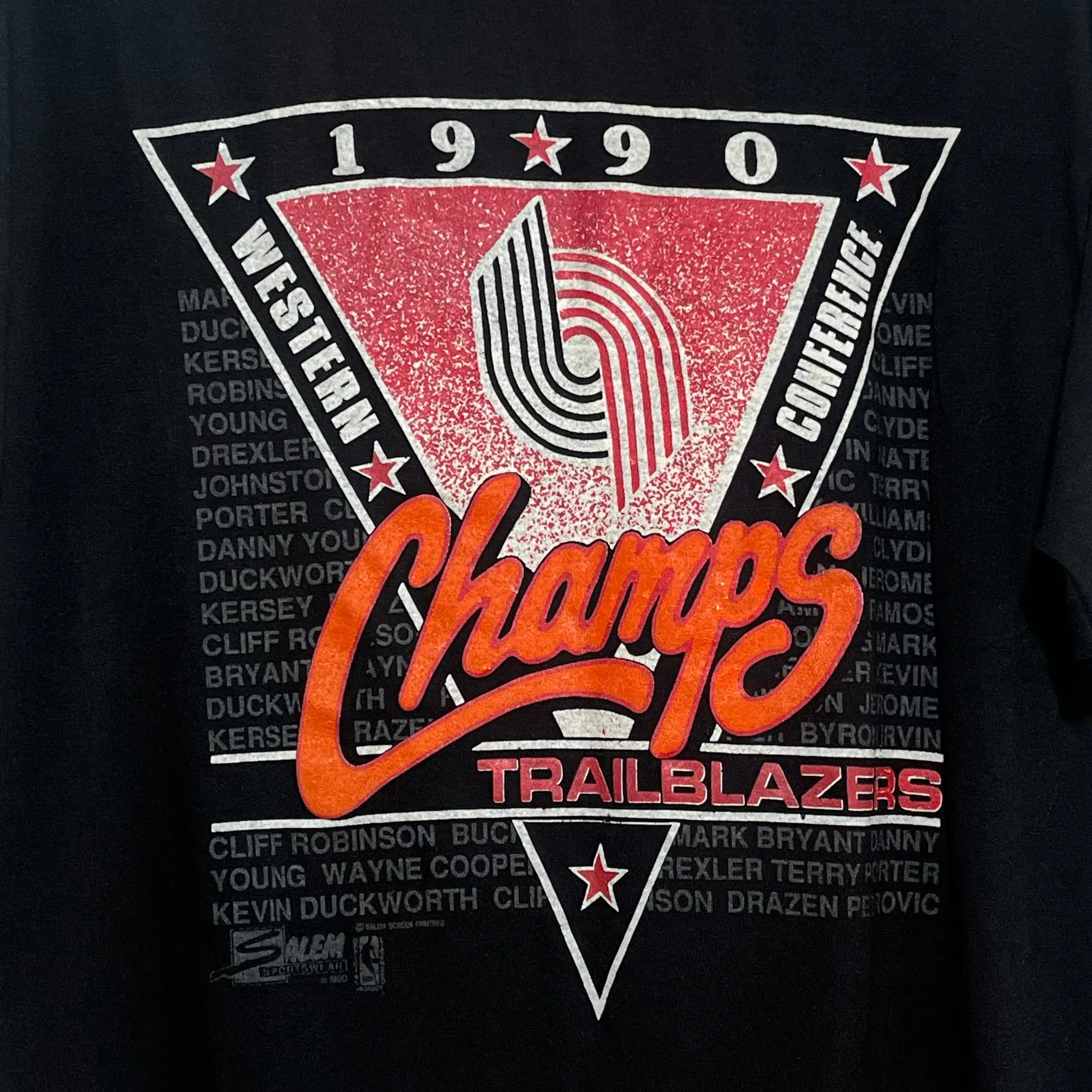 Vintage Portland Trail Blazers 1990 Western Conference Champs XL